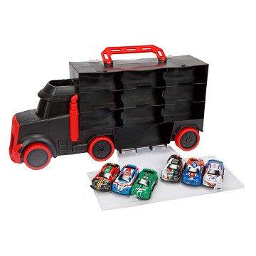 Turbo Racers Truck with 6 Pull-back Race Cars