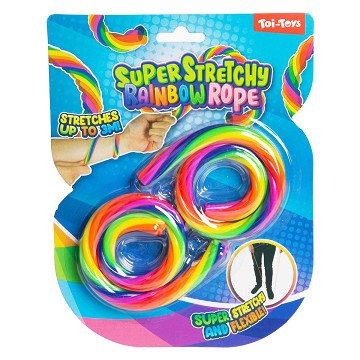 Fun Super Stretchy Rope Rainbow, 2pcs.