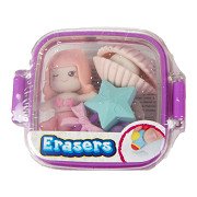 Eraser Mini Set in Glitter Box - Mermaid, 4pcs.