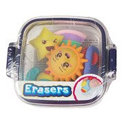 Eraser Mini Set in Glitter Box - Sun and Star, 4pcs.