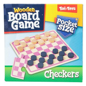 Games Mini Wooden Board Game Checkers