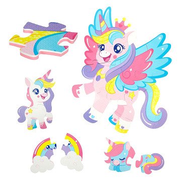 Little Stars Foam Floor Puzzle Unicorn, 36 pcs.