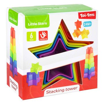 Little Stars Baby Stacking Tower Star, 6pcs.