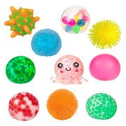 FUN Pyramid Gift Box with 10 Sensory Squeeze Balls - 5cm - 10 pieces