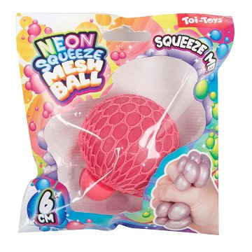 Fun Squeeze Ball Neon Mesh, 6 cm