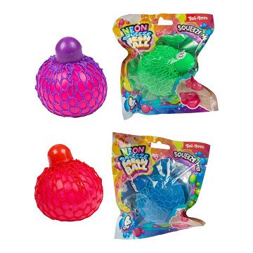 Fun Squeeze Ball Neon Mesh, 6 cm