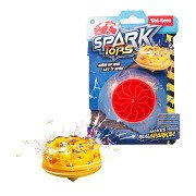 Fun Wind-Up Spinning Top Sparks with Flint
