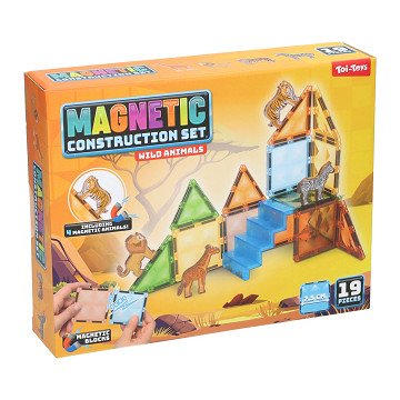 Wild Animal Magnetic Panel Building Kit - 19 pcs