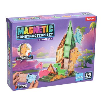 Dinosaur Magnetic Panel Building Kit - 19 pcs