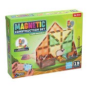 Magnetic Panel Building Kit with Farm Animals - 19 pcs