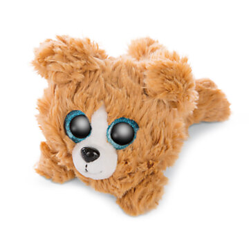 Nici Glubschis Plush Cuddly Toy Lying Dog Lollidog, 15cm