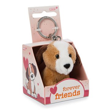 Nici Pluchen Sleutelhanger Hond Forever Friends in Geschenkdoos, 6cm