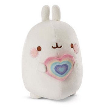 Nici Plüschtier Molang Regenbogen mit Herz in Geschenkbox, 16cm