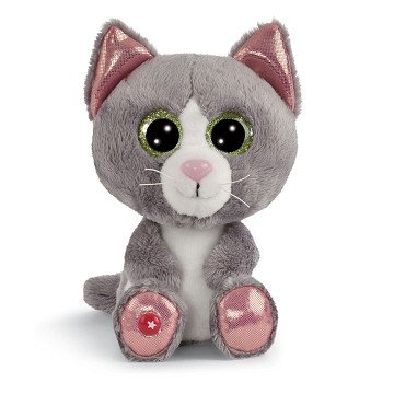 Nici Glubschis Plüsch- Plüschtier Katze Grau Felinja, 15cm