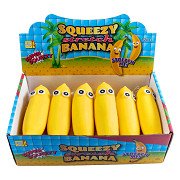 Squeeze Funny Bananas Anti-Stress-Stretch-Quetschfigur, 12 Stück.