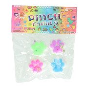 Pinch Family - Animal Paw Squishy, 4 pieces