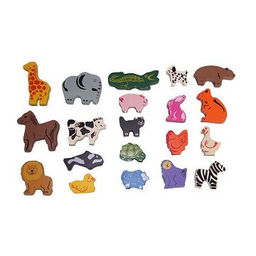 Wooden Animal Set - 60 pieces