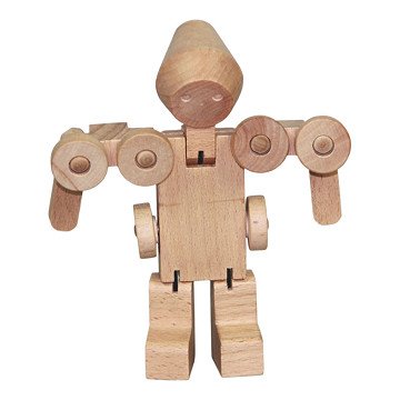 Primi Passi - Houten Transformeer Robot/Cementwagen