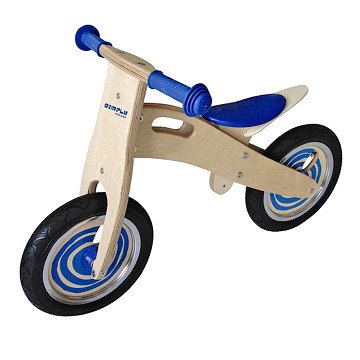 Wooden Balance Bike Simply - Blue