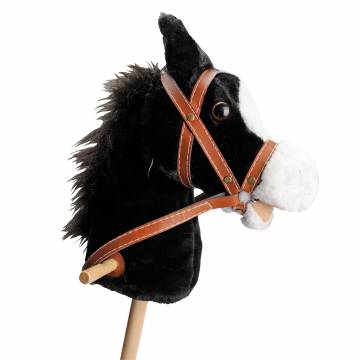 Wooden Hobby Horse with Sound - Black