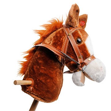 Steckenpferd aus Holz mit Sound, Braun