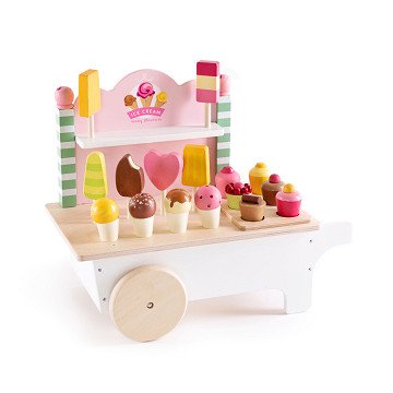 Mentari Wooden Ice Cream Cart, 18pcs.