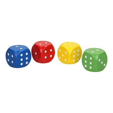 Wooden Dice Set Large, 4pcs.