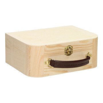 Wooden Case with Leather Handle Pine