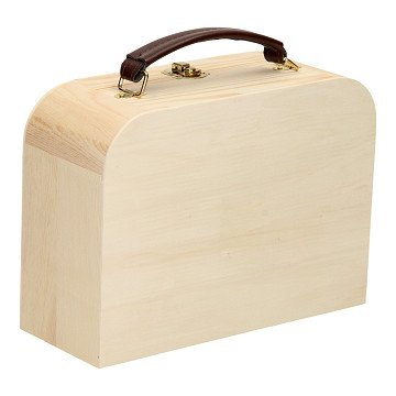 Wooden Case with Leather Handle Pine