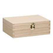 Kartenbox aus Holz mit 2 Fächern und Klappdeckel