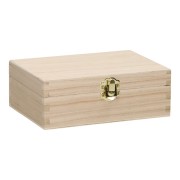 Wooden Card Box with Flap Lid