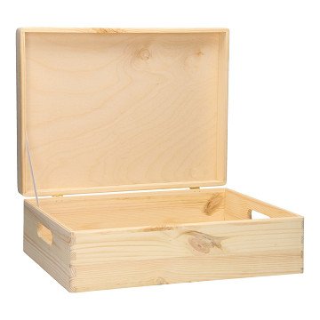 Storage box Rectangle Flap Lid Pine