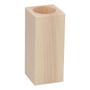 Tea light holder Square beech wood, 13cm