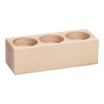 Tea light holder Rectangle Beech wood