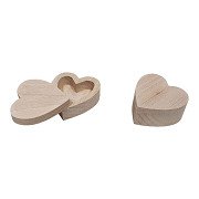 Jewelery box Heart shape Beech wood