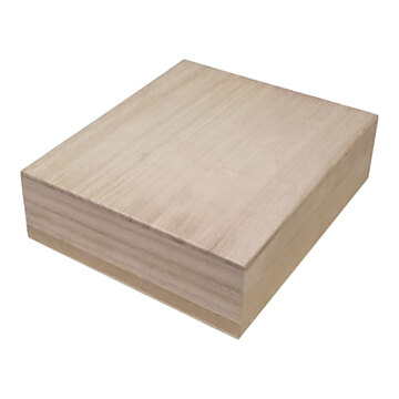 Square Box with Loose Lid Paulownia Wood