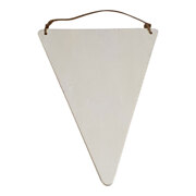 Wooden Flag Triangle with Hanger, 19.5x15cm