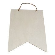 Holzflagge Rechteck mit Aufhänger, 25,3x20,3cm