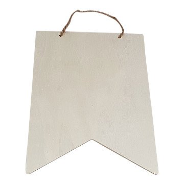 Holzflagge Rechteck mit Aufhänger, 25,3x20,3cm