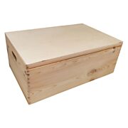 Pine Storage Box with Hinged Lid (40x30x23cm)