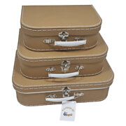 Cardboard Suitcase Set Brown, 3pcs.