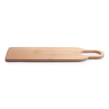 Bamboo serving board with handle, 35.1 cm