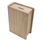 Houten Spaarpot Boekvorm Paulownia