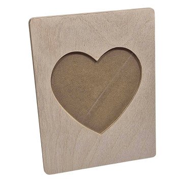 Holz-Fotorahmen Herz