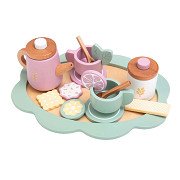 Houten Theeservies Pastel, 17dlg.