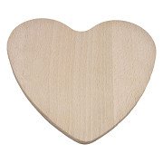 Heart-shaped wooden bread board