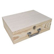 Grenen Koffer A4 Formaat met Metalen Handvat