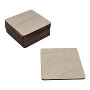 Triplex Vierkante Onderzetters, 12 stuks