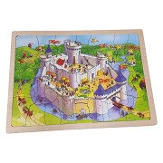 Holzburg-Puzzle - 41 Teile.