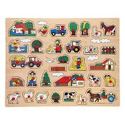 Holzpuzzle Bauernhof Extra Groß - 32 Teile.
